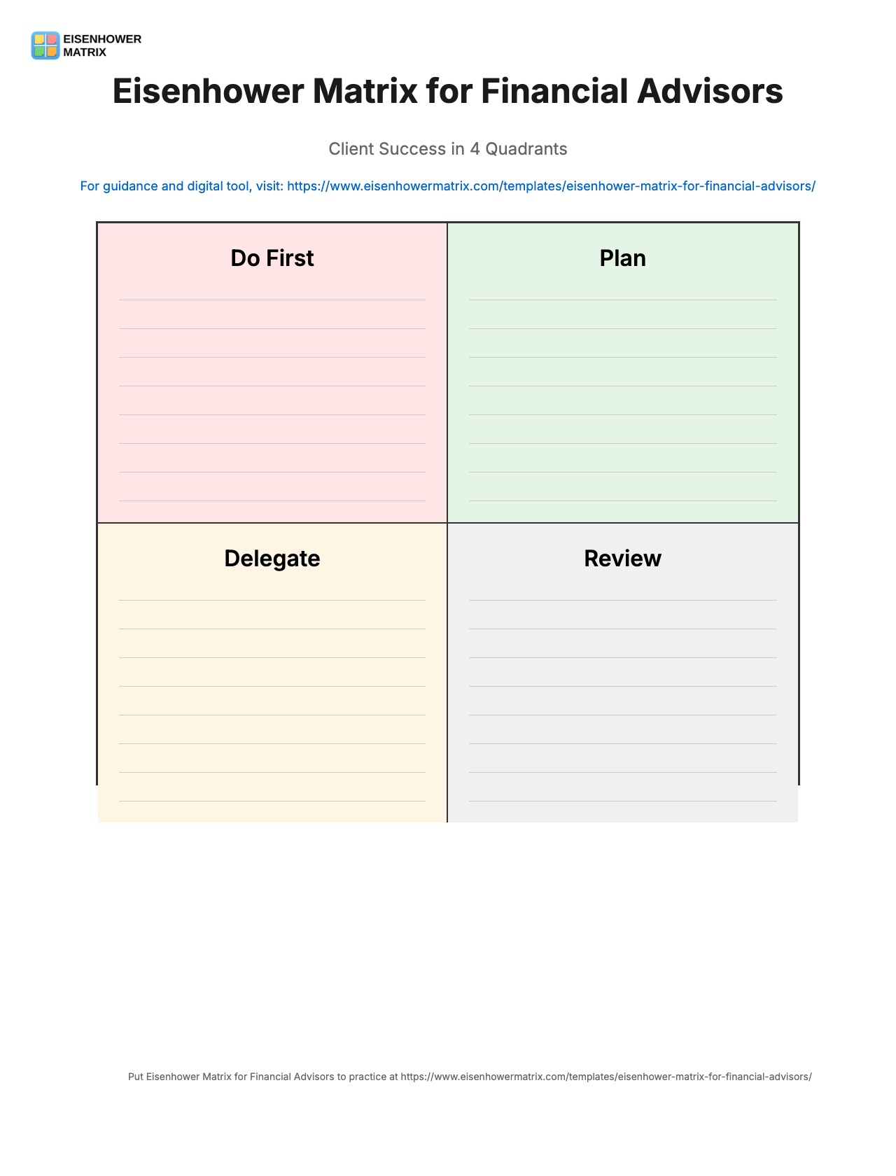 Eisenhower Matrix for Financial Advisors